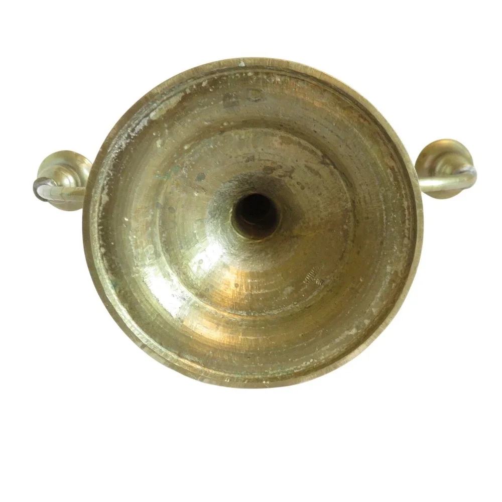 Vintage Solid Brass 7 Branch‎ Menorah Candelabra Traditional Judaica 11.5 Inch